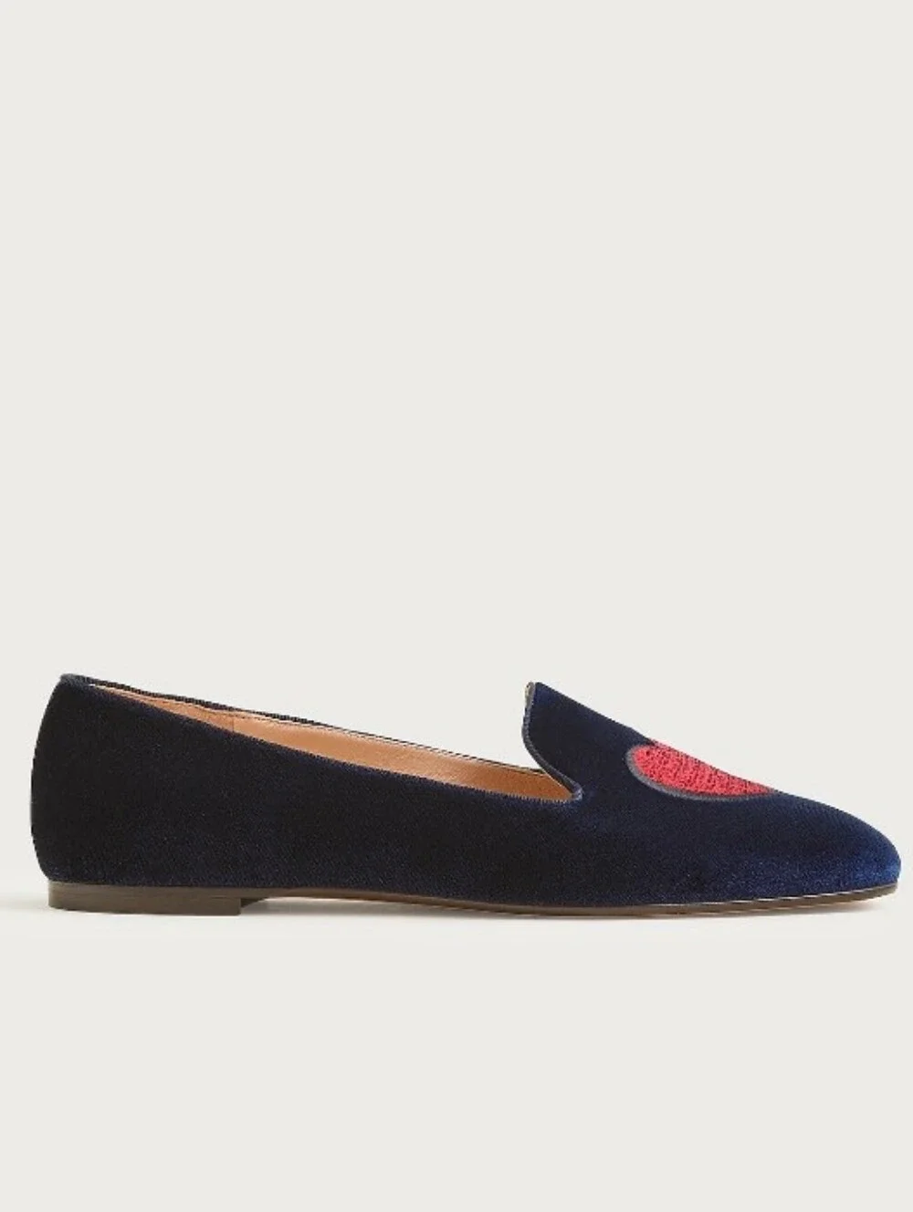 J. Crew Made-in-Italy Smoking Slippers - navy, red - Picture 3 of 13